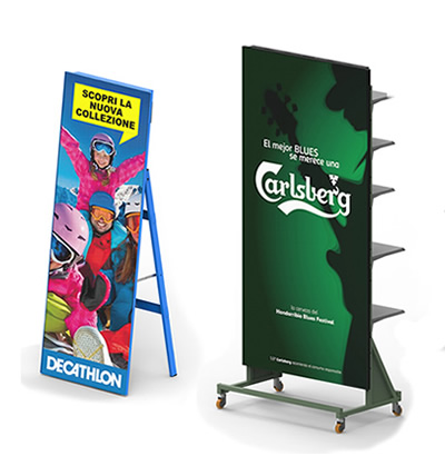 Advertising screens for stores and pharmacies